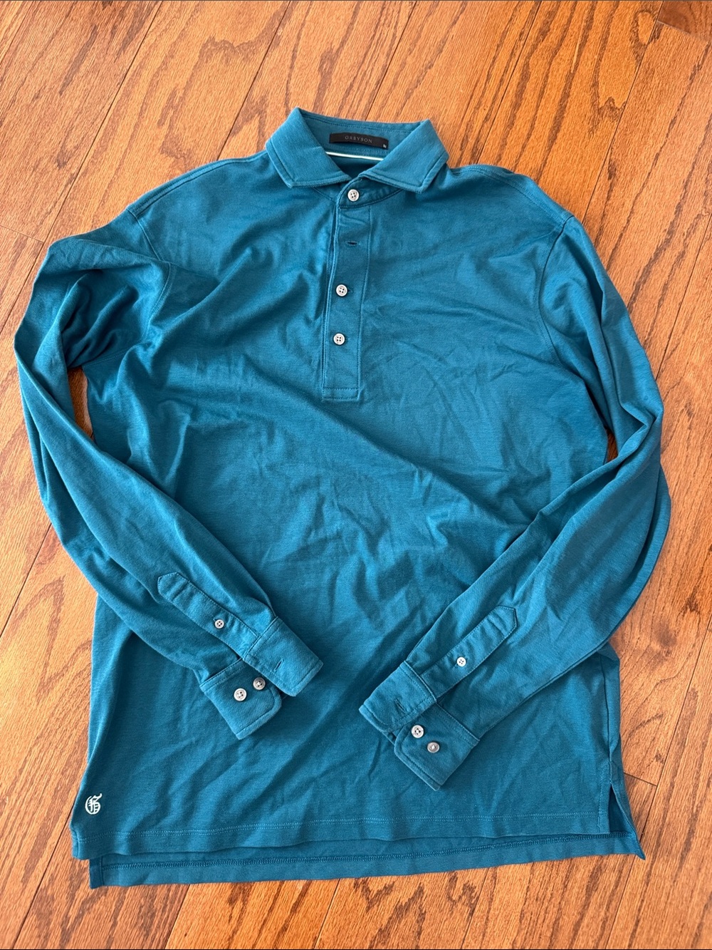 Greyson Men's Long Sleeve Polo Shirt - Teal